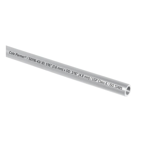 Cole Parmer Soft TPE Tubing, Clear, 1/16in ID x 3/16in OD; 50 Ft CP-SFLXC1-3 - main
